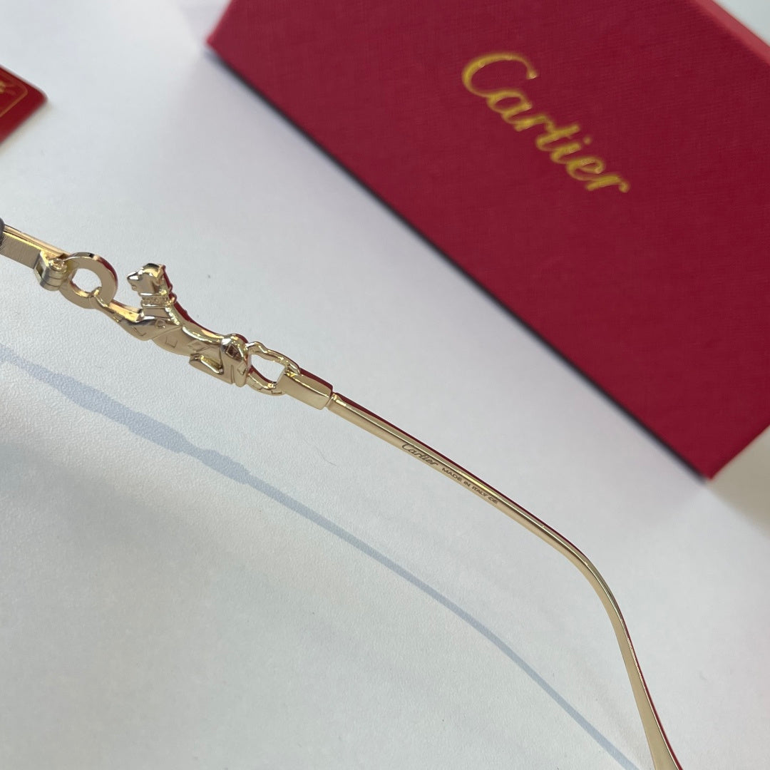Cartier Lightweight Metal Rimless Silver Lens Sunglasses for Men & Wo - 432253 - detail image 9