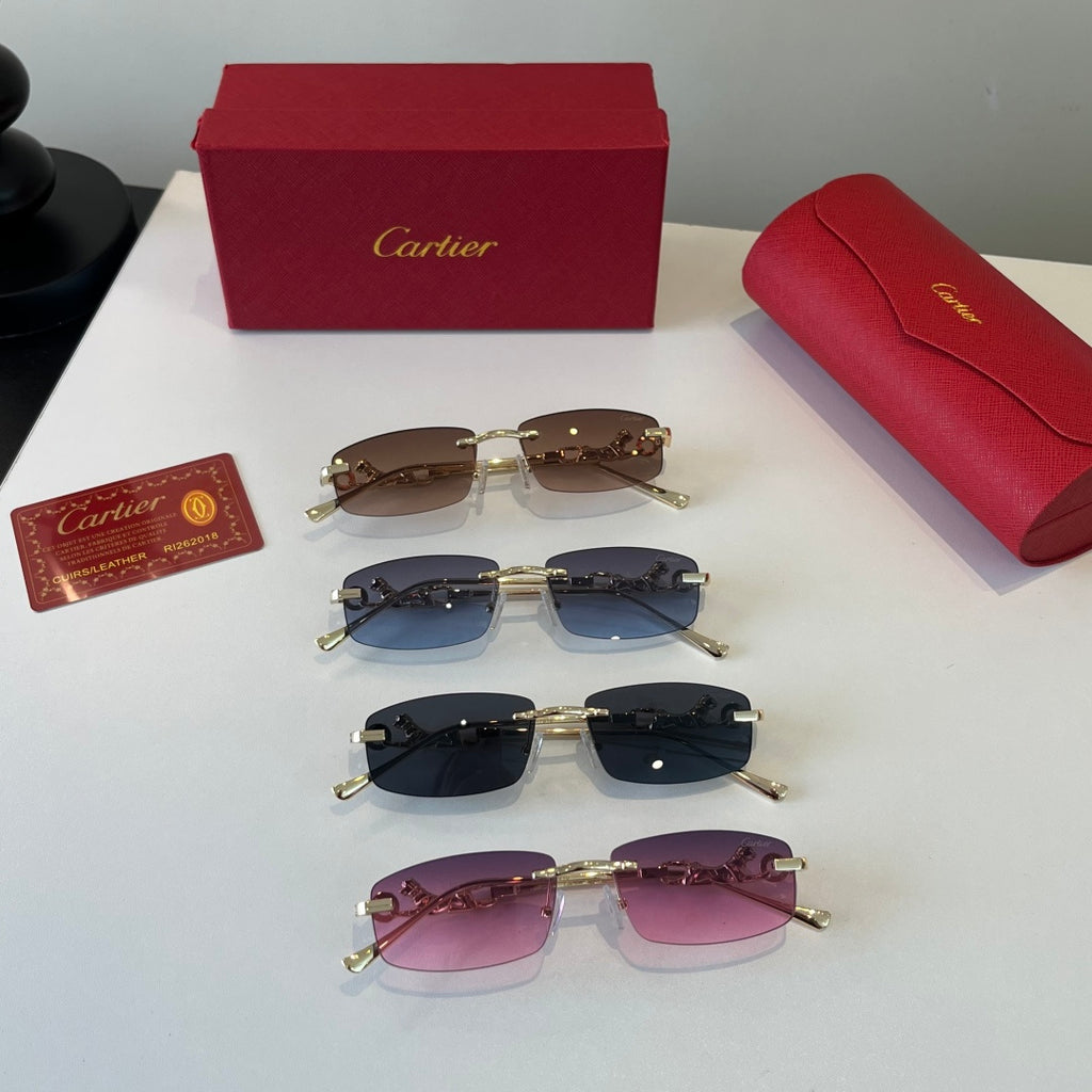 Cartier Lightweight Metal Rimless Silver Lens Sunglasses for Men & Wo - 493684 - detail image 10