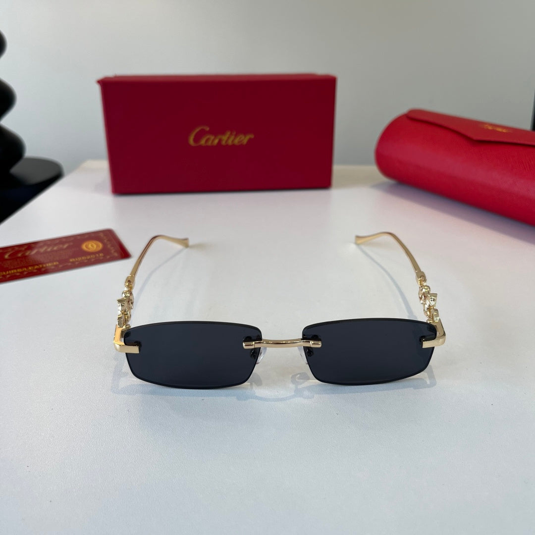 Cartier Lightweight Metal Rimless Silver Lens Sunglasses for Men & Wo - 432255 - detail image 2