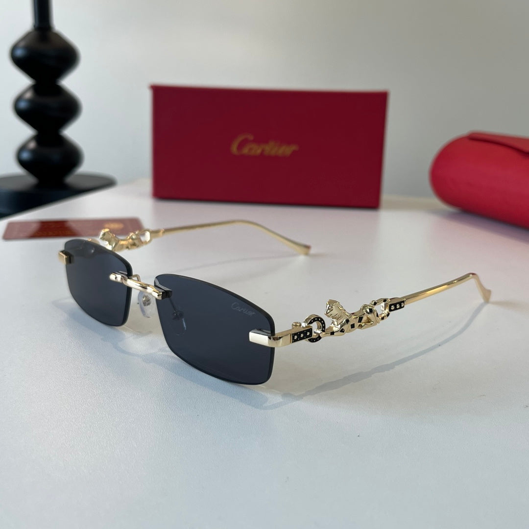 Cartier Lightweight Metal Rimless Silver Lens Sunglasses for Men & Wo - 432255 - detail image 3