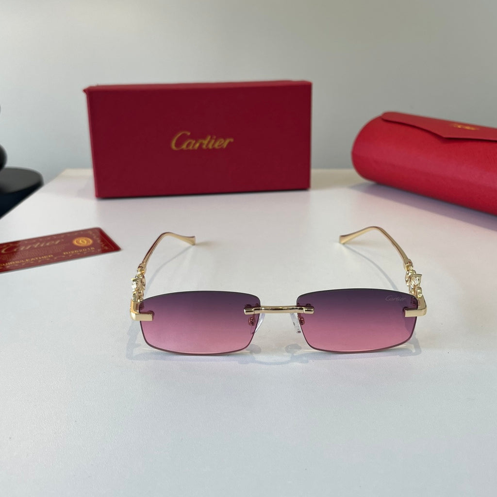 Cartier Lightweight Metal Rimless Silver Lens Sunglasses for Men & Wo - 432256 - detail image 2