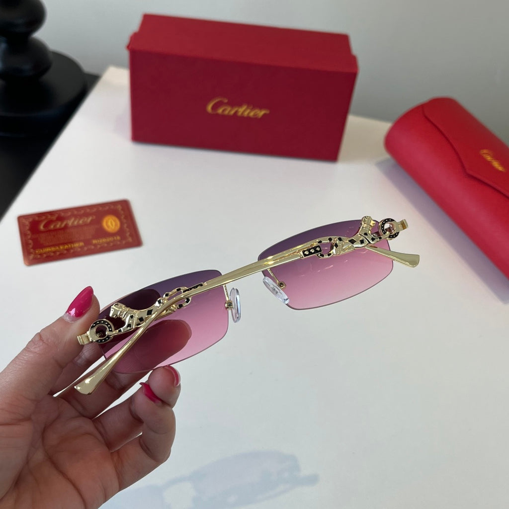 Cartier Lightweight Metal Rimless Silver Lens Sunglasses for Men & Wo - 432256 - detail image 7
