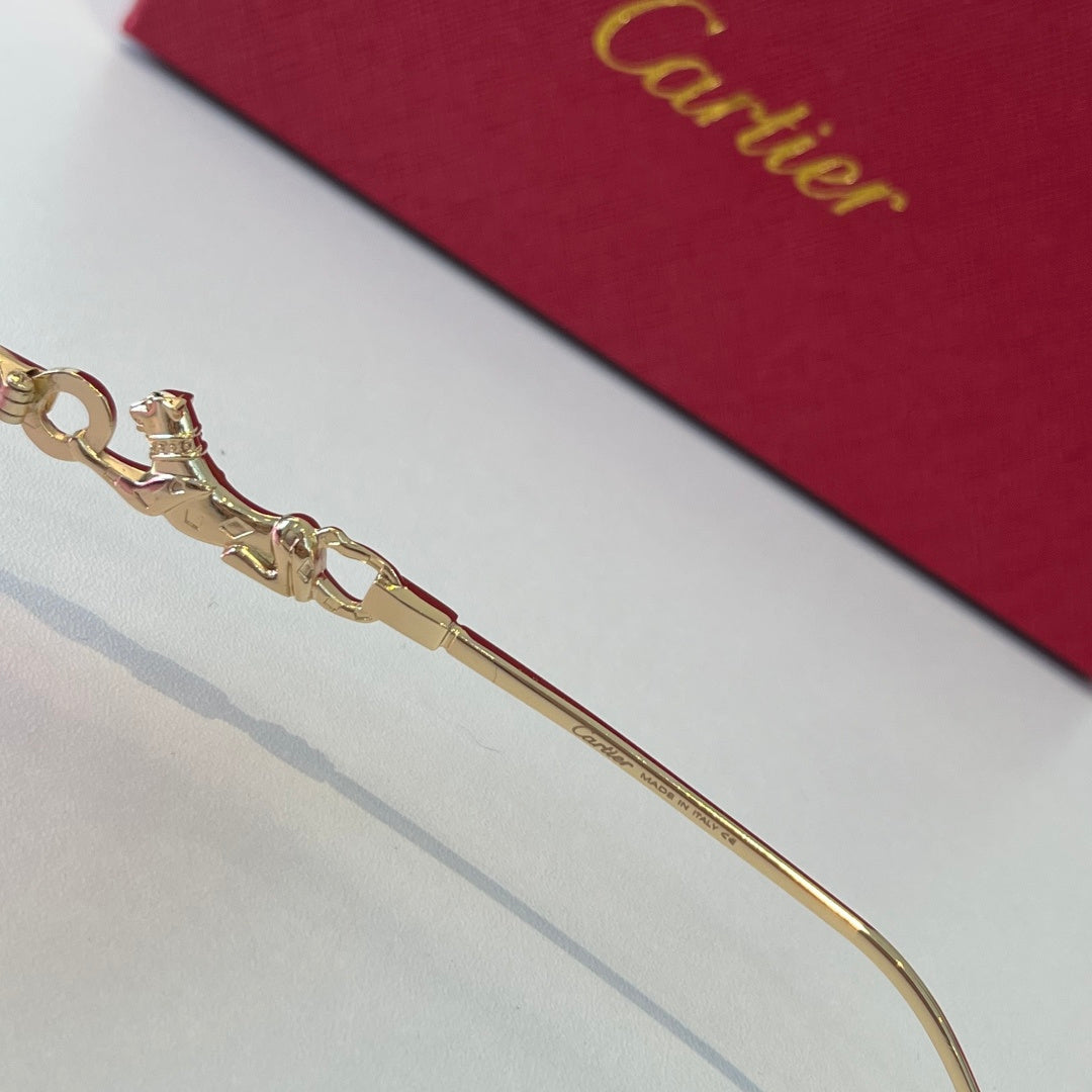 Cartier Lightweight Metal Rimless Silver Lens Sunglasses for Men & Wo - 432256 - detail image 9