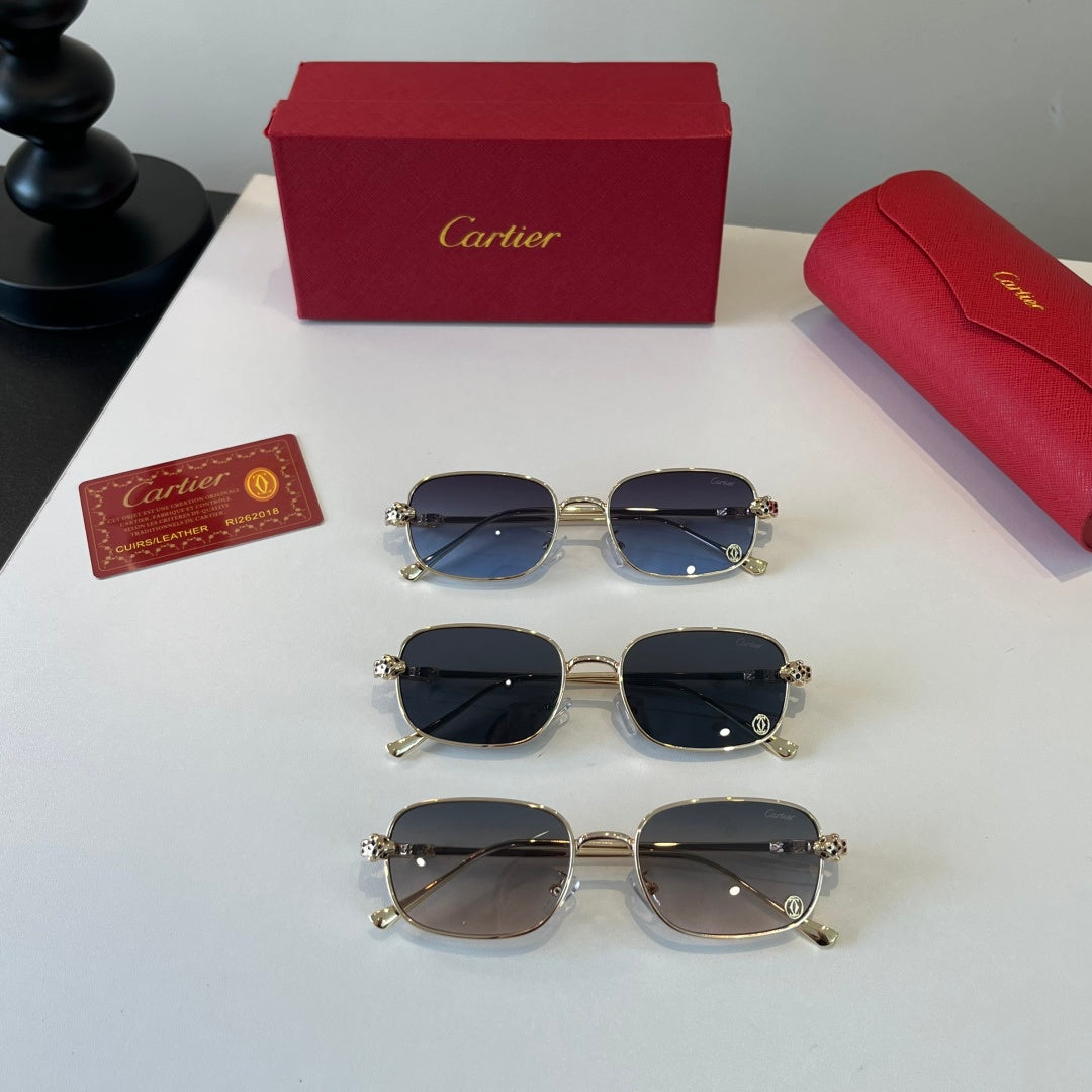 Cartier Lightweight Metal Rimless Blue Lens Sunglasses for Men & Wome - 493686 - detail image 11