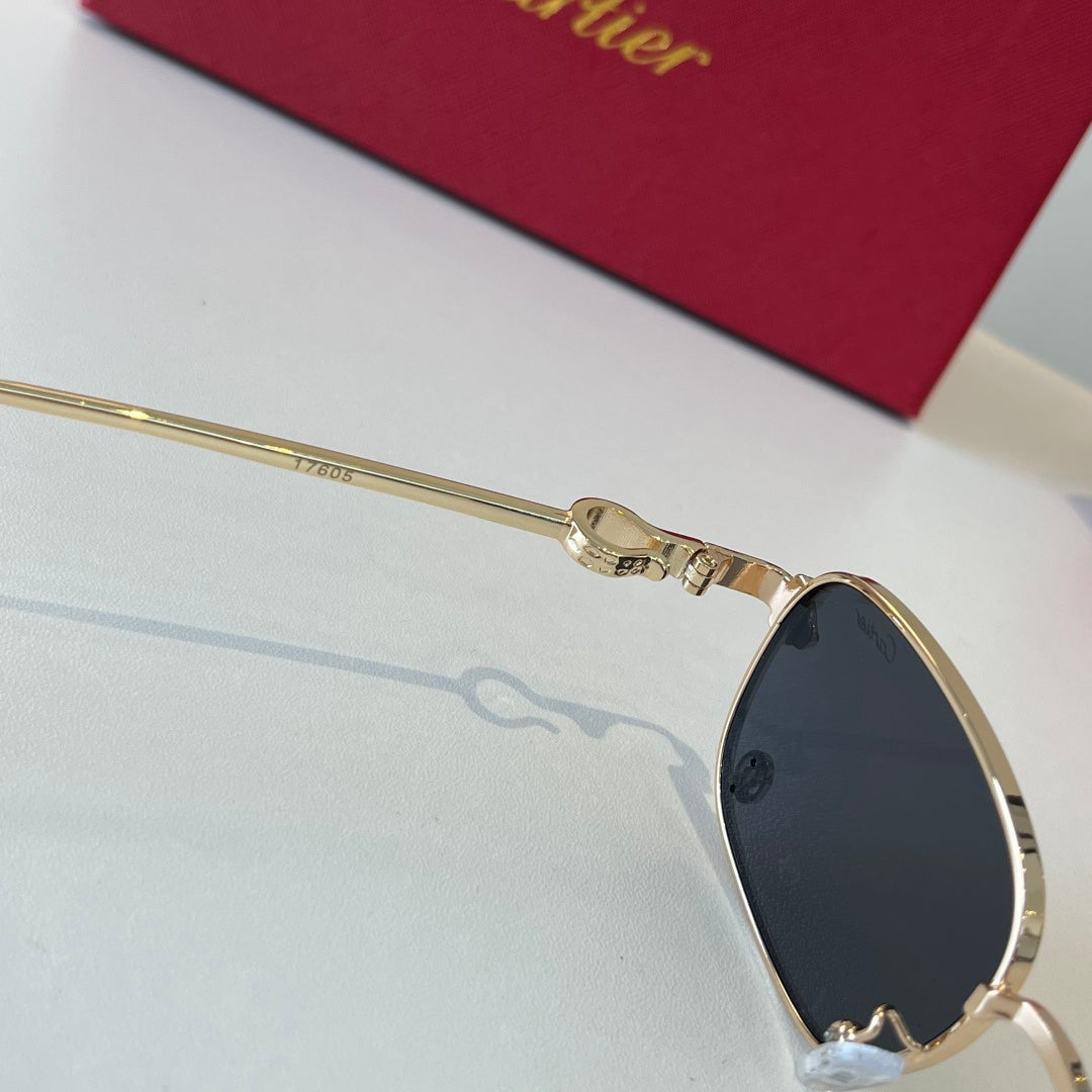 Cartier Lightweight Metal Rimless Silver Lens Sunglasses for Men & Wo - 432257 - detail image 9