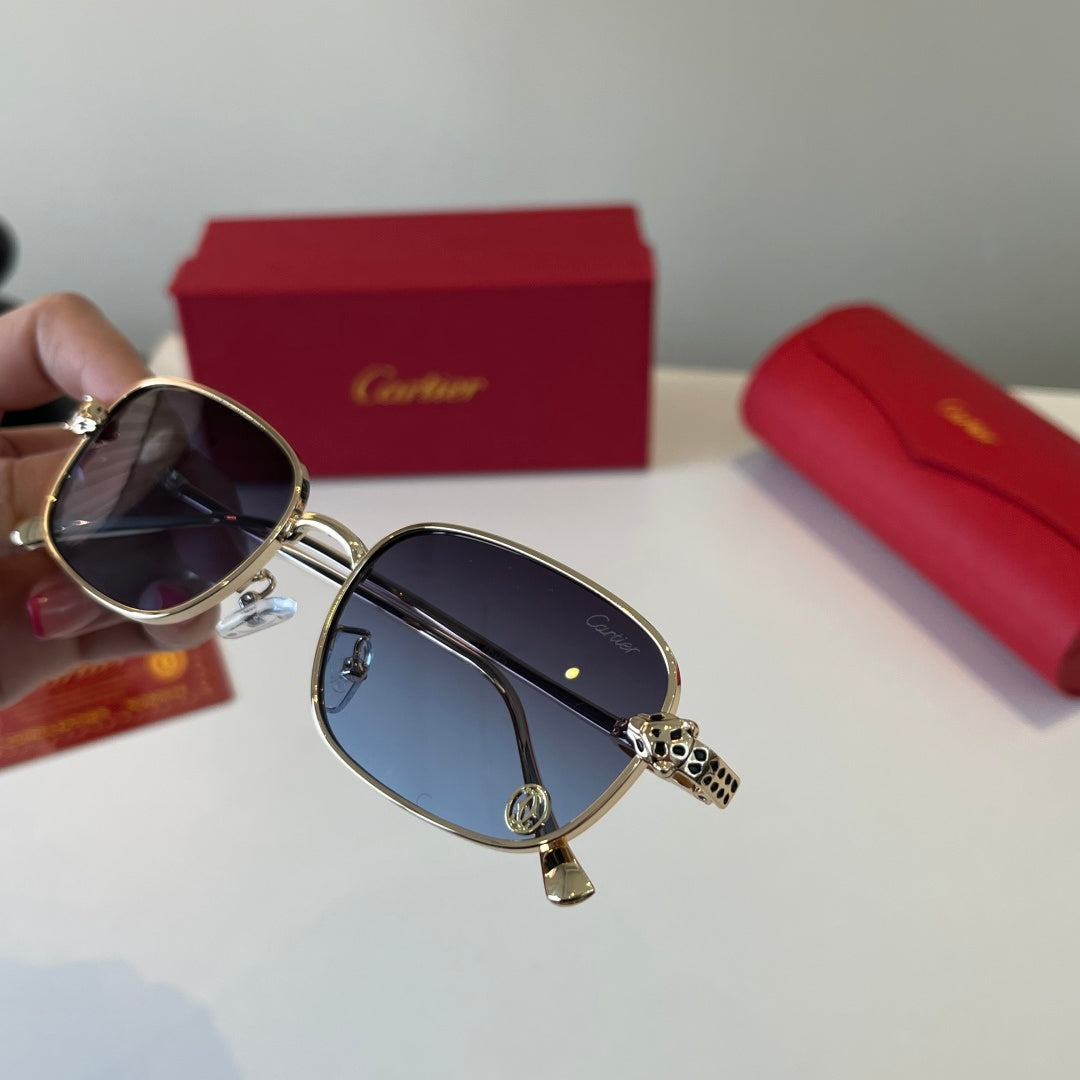 Cartier Lightweight Metal Rimless Blue Lens Sunglasses for Men & Wome - 432258 - detail image 6