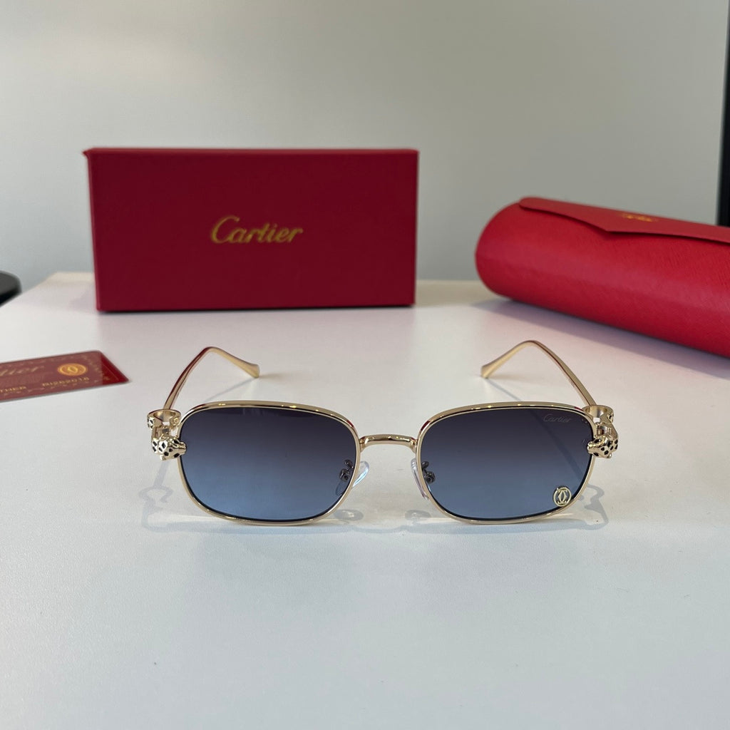 Cartier Lightweight Metal Rimless Blue Lens Sunglasses for Men & Wome - 493686 - detail image 2