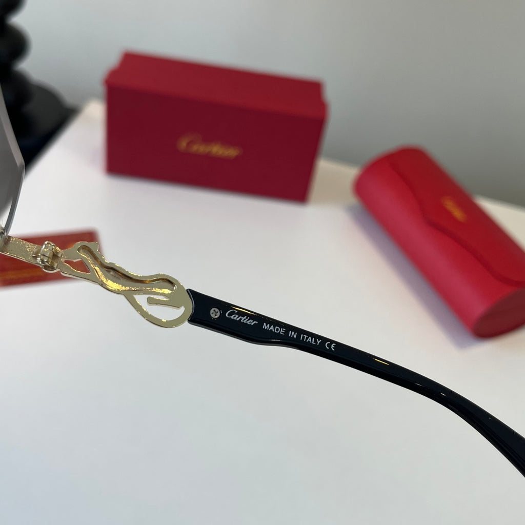 Cartier Lightweight Metal Rimless Silver Lens Sunglasses for Men & Wo - 432260 - detail image 9