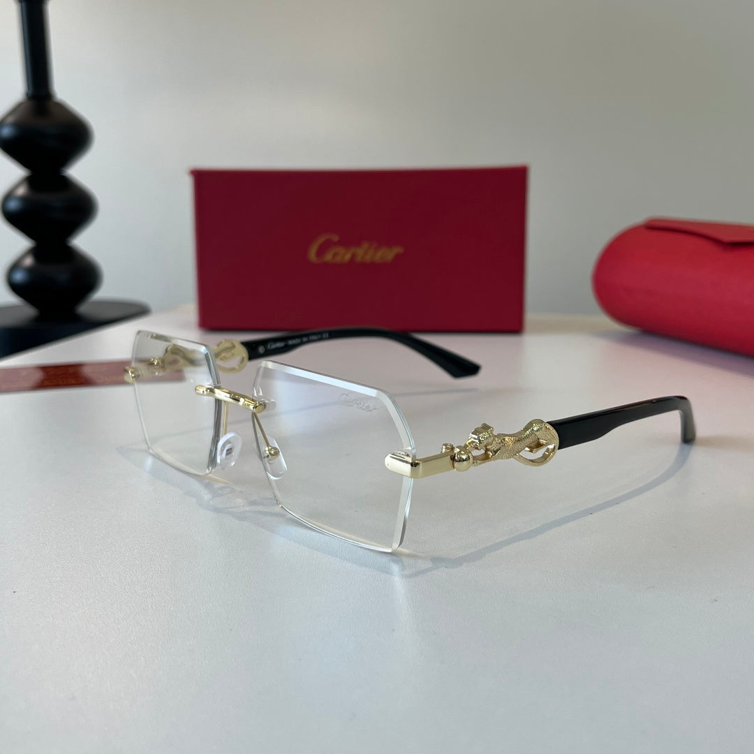 Cartier Lightweight Metal Rimless Silver Lens Sunglasses for Men & Wo - 432260 - detail image 3