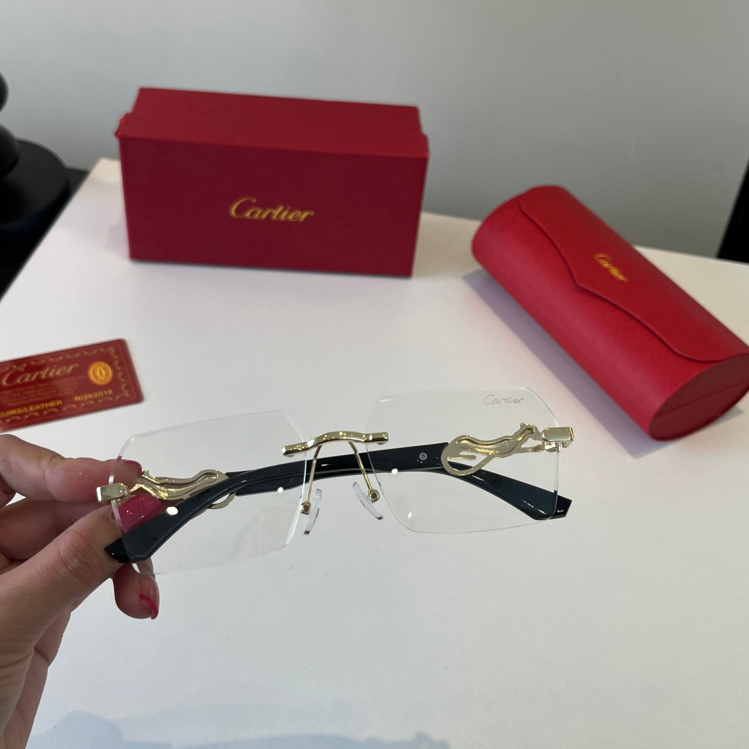 Cartier Lightweight Metal Rimless Silver Lens Sunglasses for Men & Wo - 432260 - detail image 5