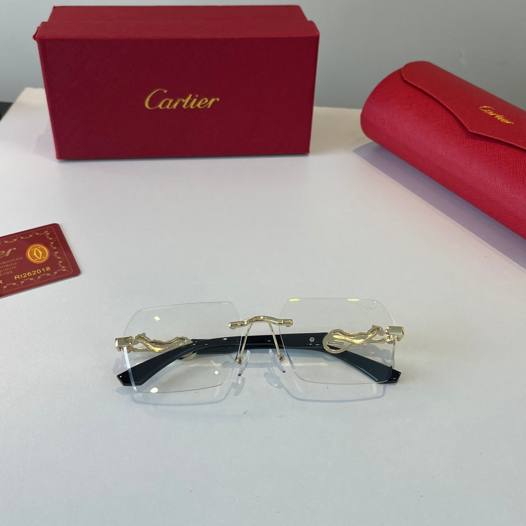 Cartier Lightweight Metal Rimless Silver Lens Sunglasses for Men & Wo - 493688 - detail image 4
