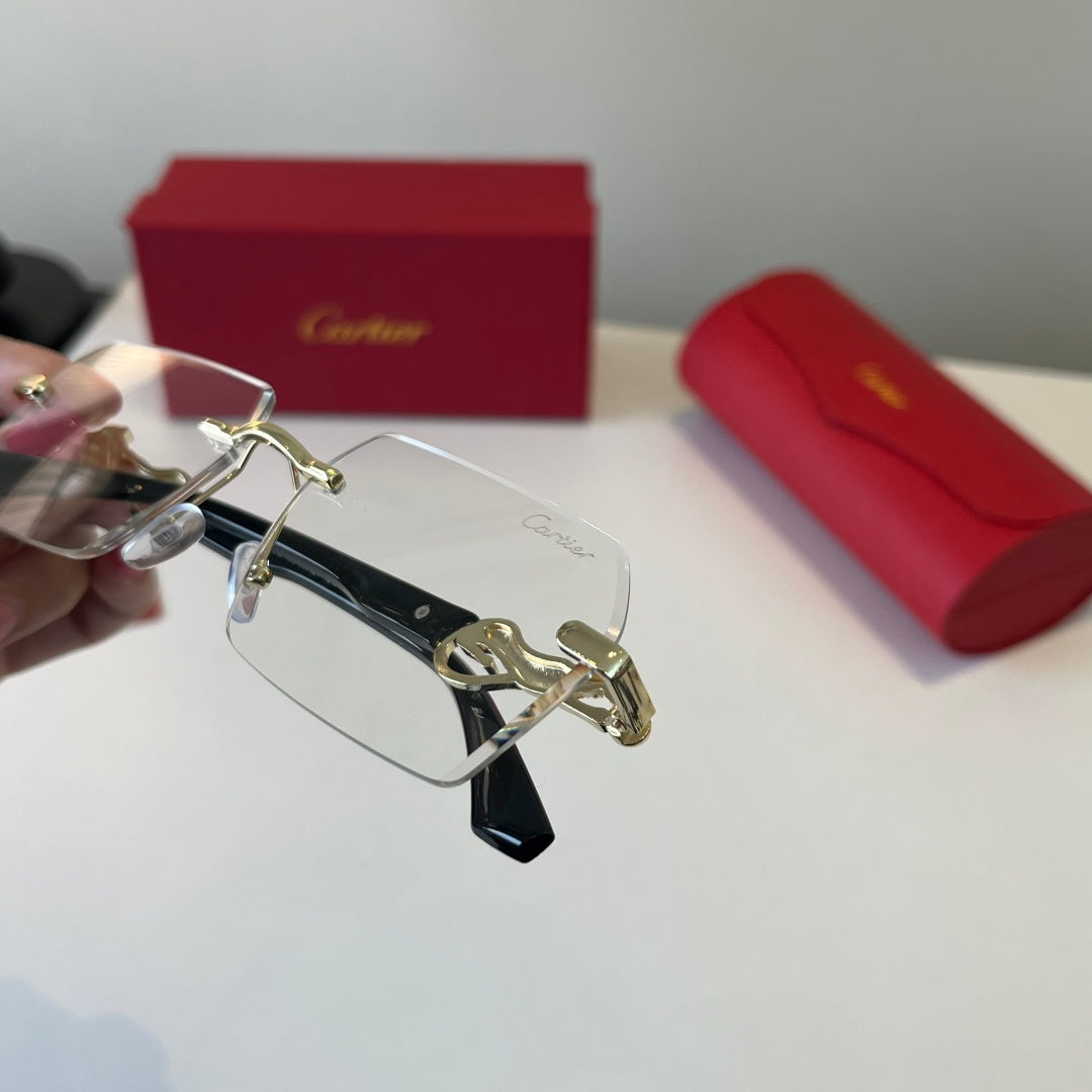 Cartier Lightweight Metal Rimless Silver Lens Sunglasses for Men & Wo - 432260 - detail image 6