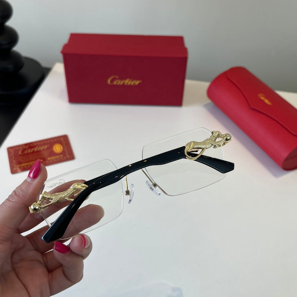 Cartier Lightweight Metal Rimless Silver Lens Sunglasses for Men & Wo - 493688 - detail image 8