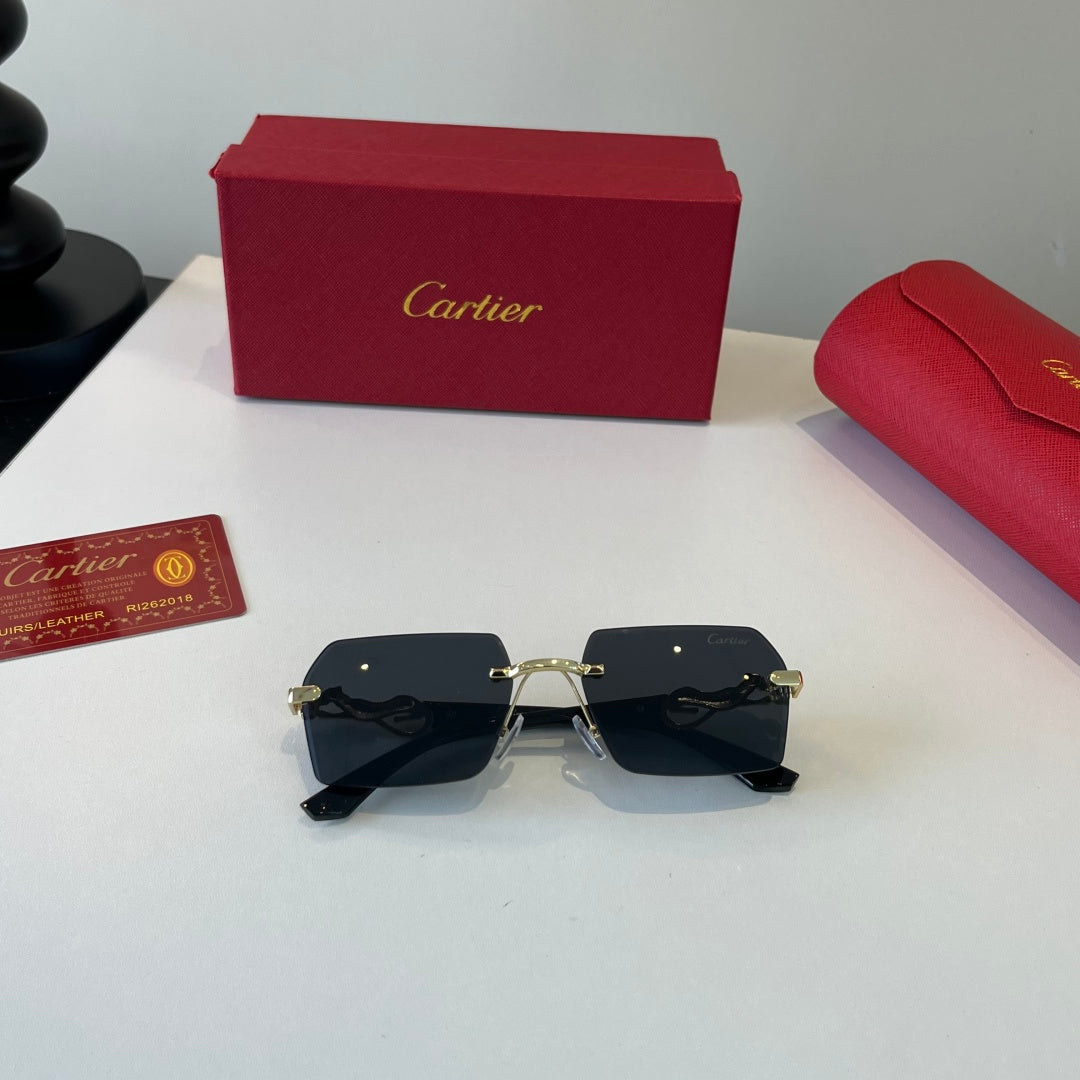 Cartier Lightweight Metal Rimless Silver Lens Sunglasses for Men & Wo - 432261 - detail image 4