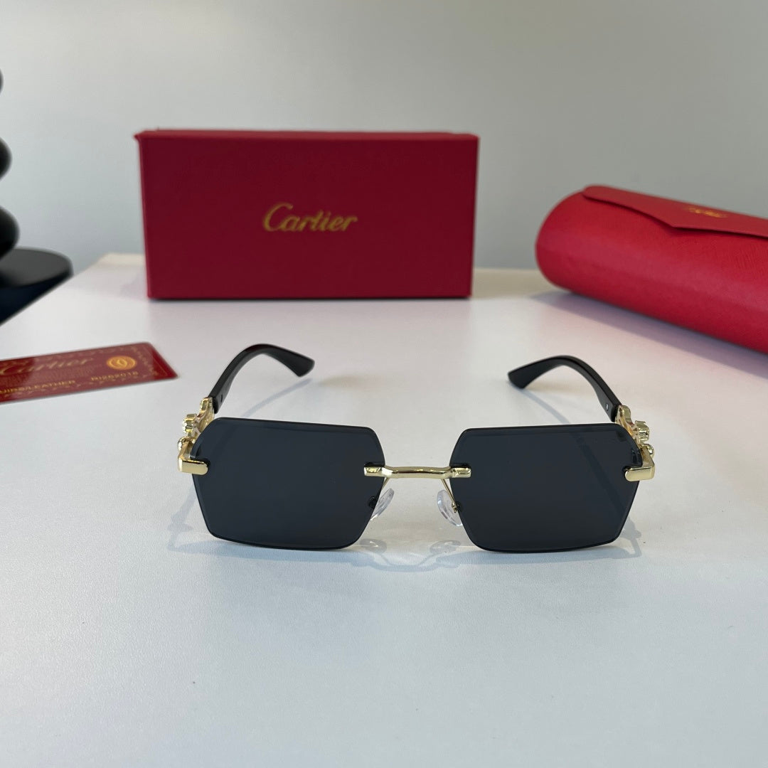 Cartier Lightweight Metal Rimless Silver Lens Sunglasses for Men & Wo - 432261 - detail image 2
