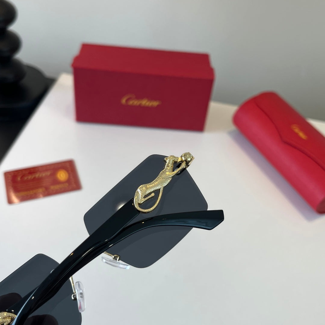 Cartier Lightweight Metal Rimless Silver Lens Sunglasses for Men & Wo - 432261 - detail image 7