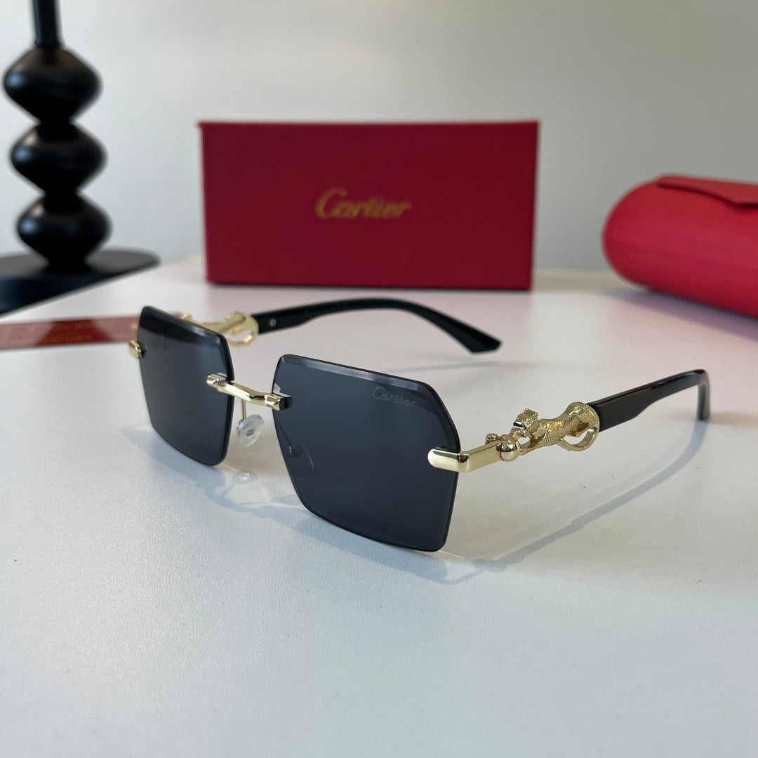 Cartier Lightweight Metal Rimless Silver Lens Sunglasses for Men & Wo - 432261 - detail image 3