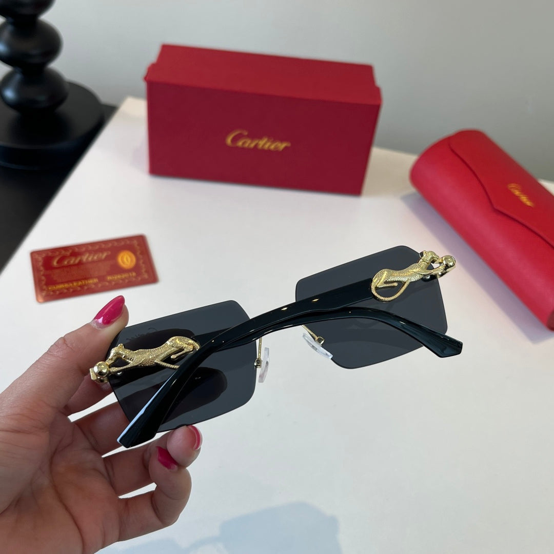Cartier Lightweight Metal Rimless Silver Lens Sunglasses for Men & Wo - 432261 - detail image 8