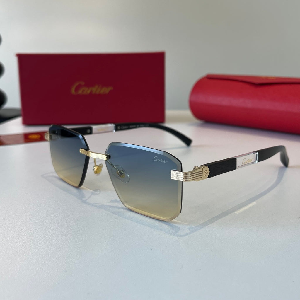 Cartier Lightweight Metal Rimless Silver Lens Sunglasses for Men & Wo - 432264 - detail image 3