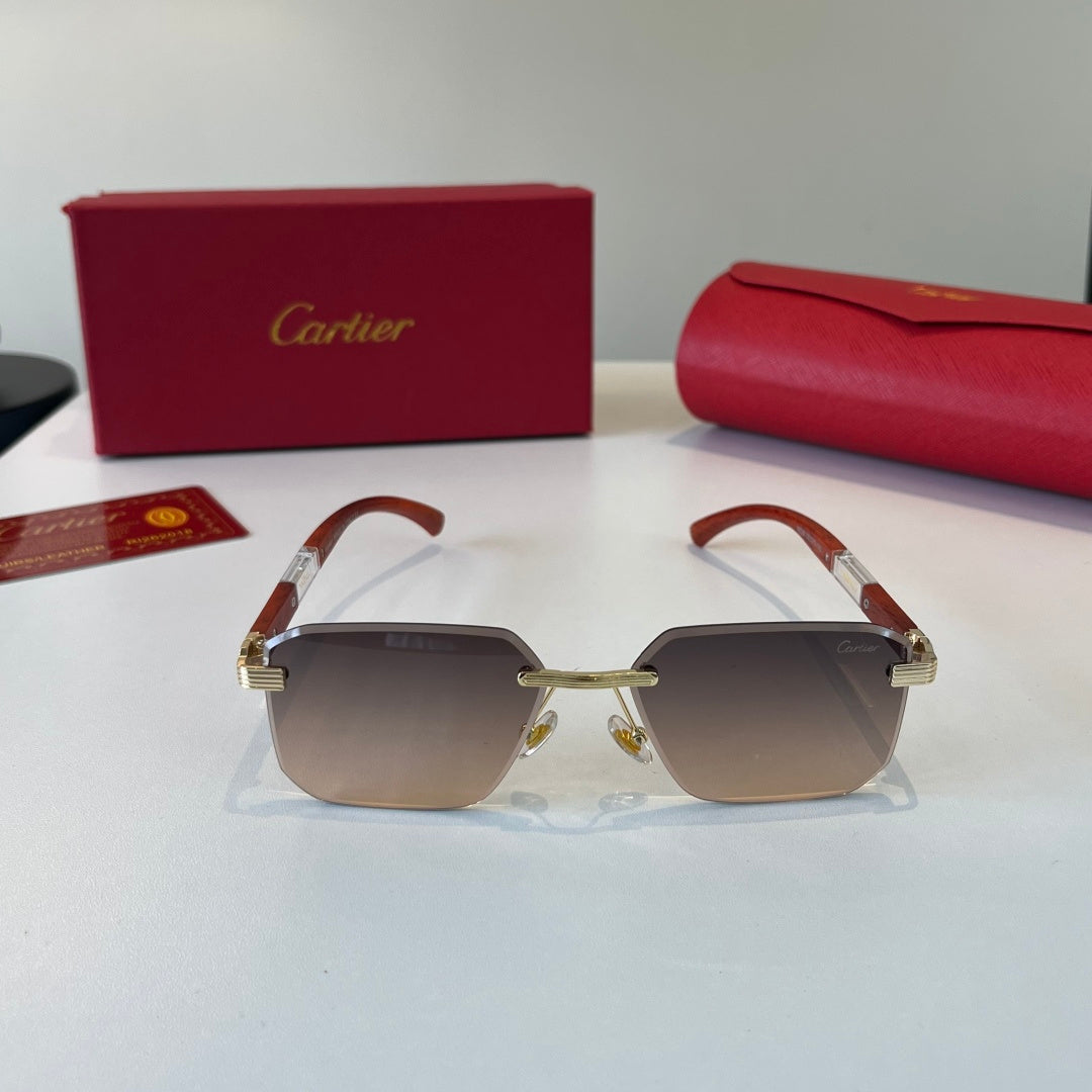 Cartier Lightweight Metal Rimless Silver Lens Sunglasses for Men & Wo - 432265 - detail image 2