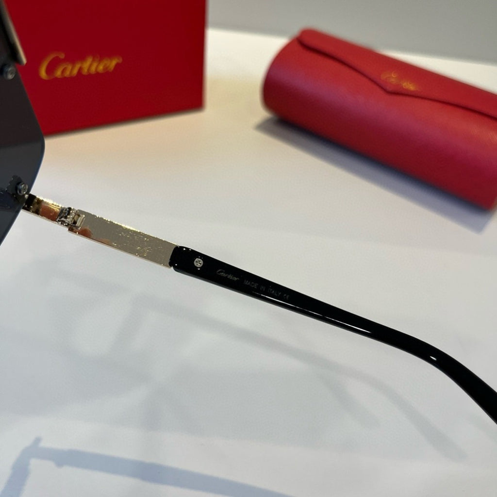 Cartier Lightweight Metal Rimless Silver Lens Sunglasses for Men & Wo - 487286 - detail image 9