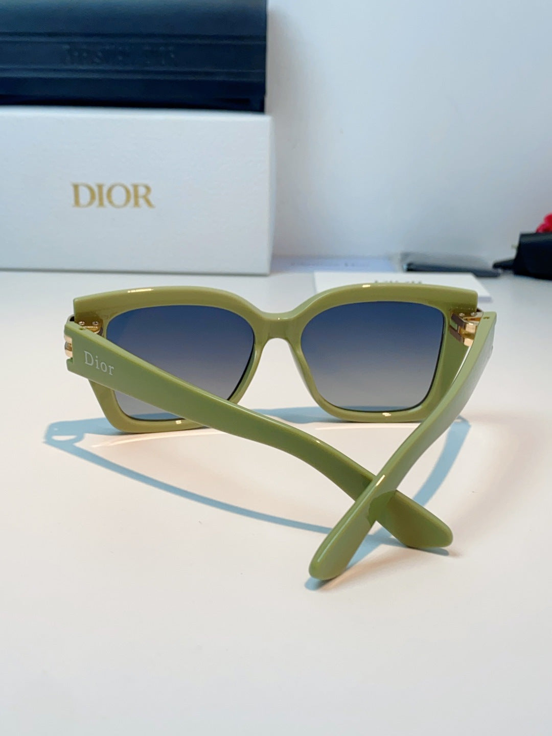 Dior Metal Square Brown Lens Sunglasses for Men & Women - detail image 3