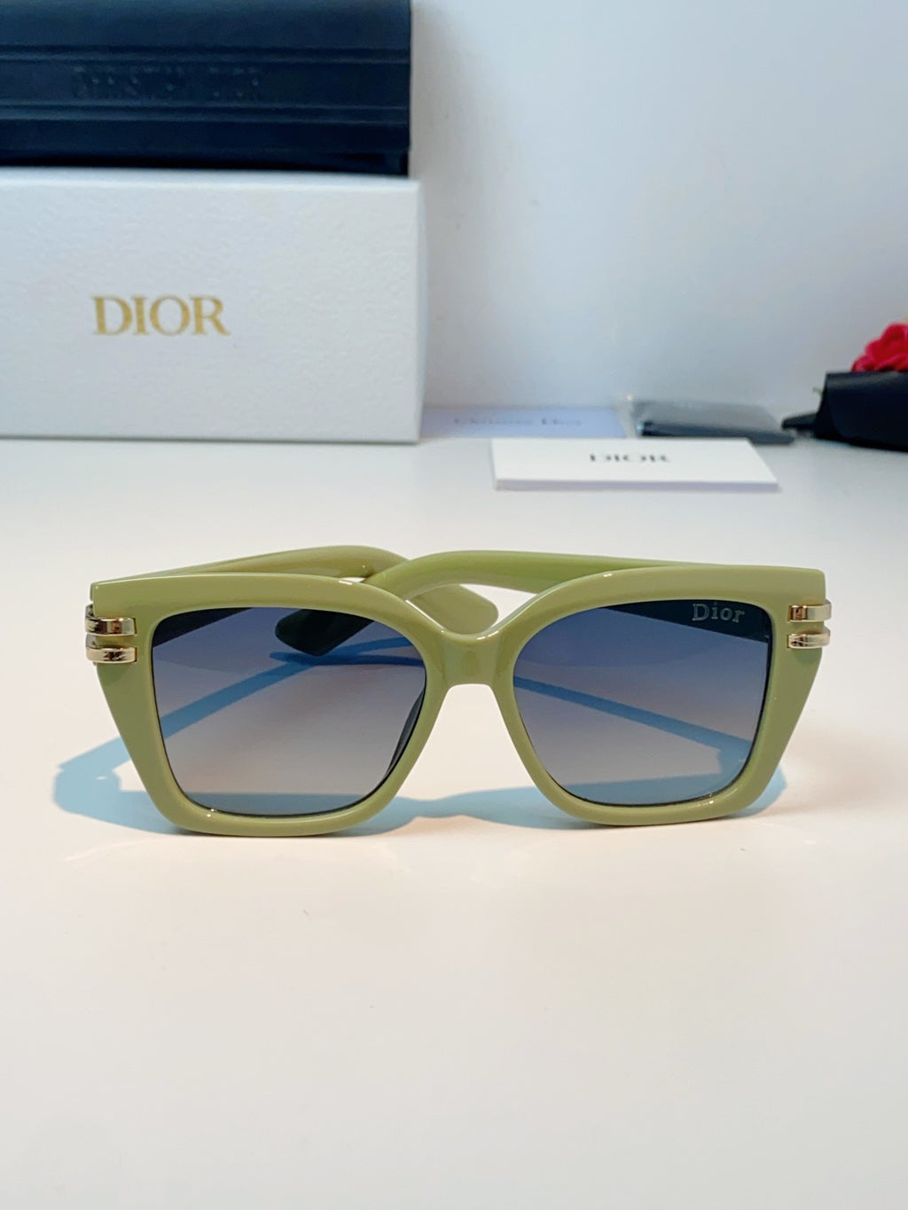 Dior Metal Square Brown Lens Sunglasses for Men & Women - detail image 2