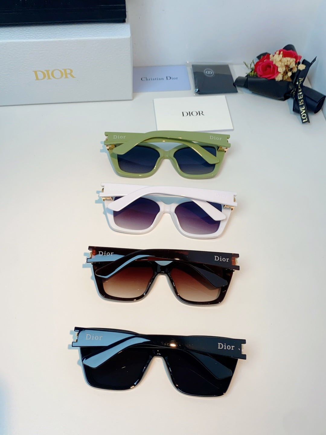 Dior Metal Square Brown Lens Sunglasses for Men & Women - detail image 11