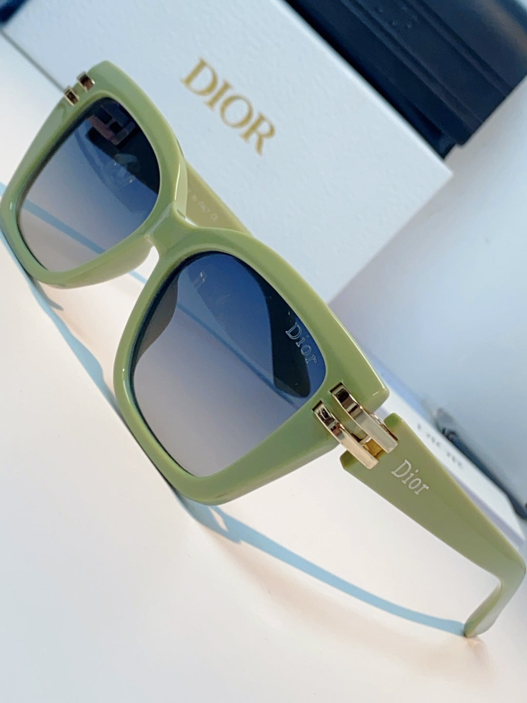 Dior Metal Square Brown Lens Sunglasses for Men & Women - detail image 7