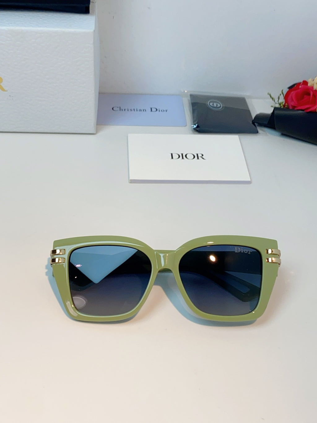Dior Metal Square Brown Lens Sunglasses for Men & Women - detail image 9