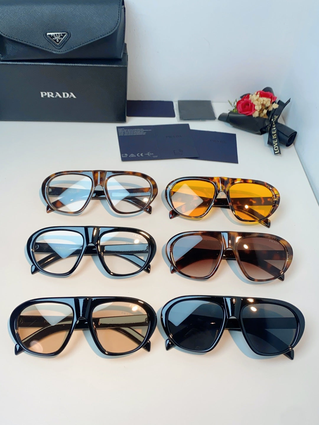 Prada Aviator Blue Lens Sunglasses for Men & Women - 449380 - detail image 12