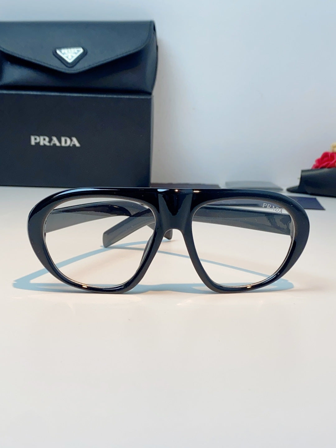 Prada Aviator Black Lens Sunglasses for Men & Women - detail image 2