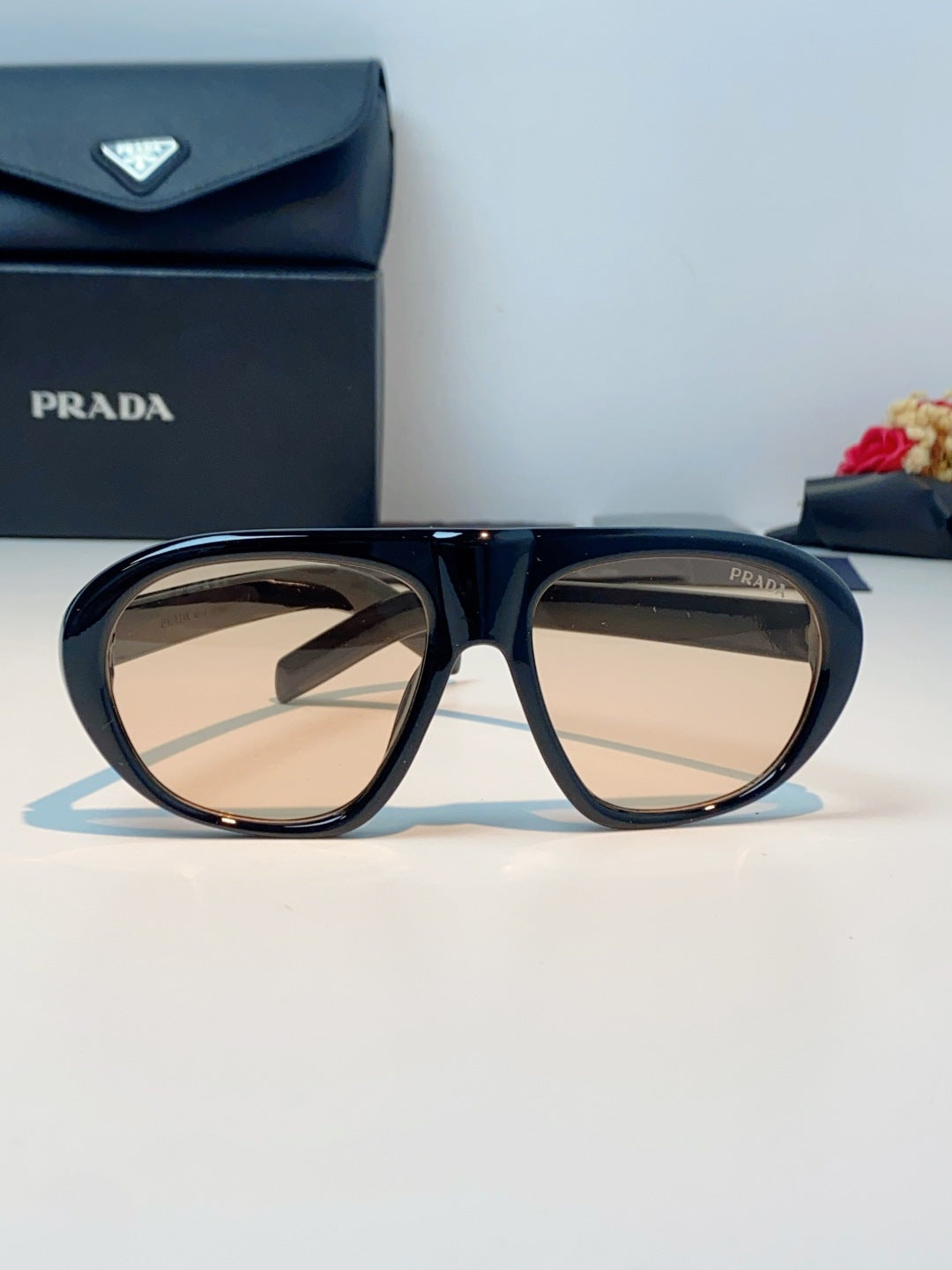 Prada Aviator Gold Lens Sunglasses for Men & Women - detail image 2