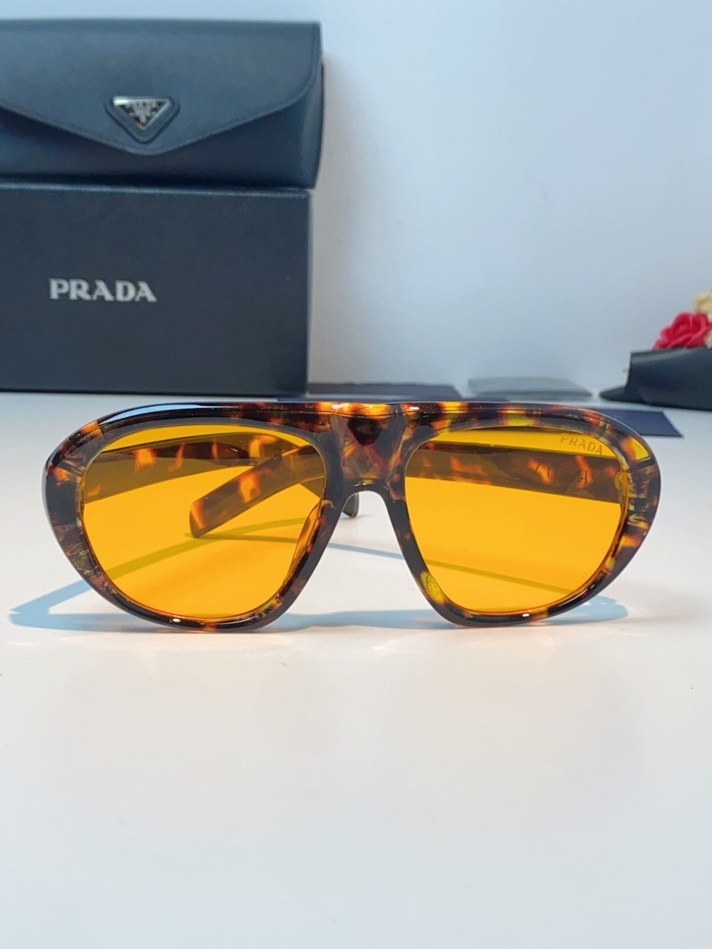 Prada Aviator Brown Lens Sunglasses for Men & Women - detail image 2