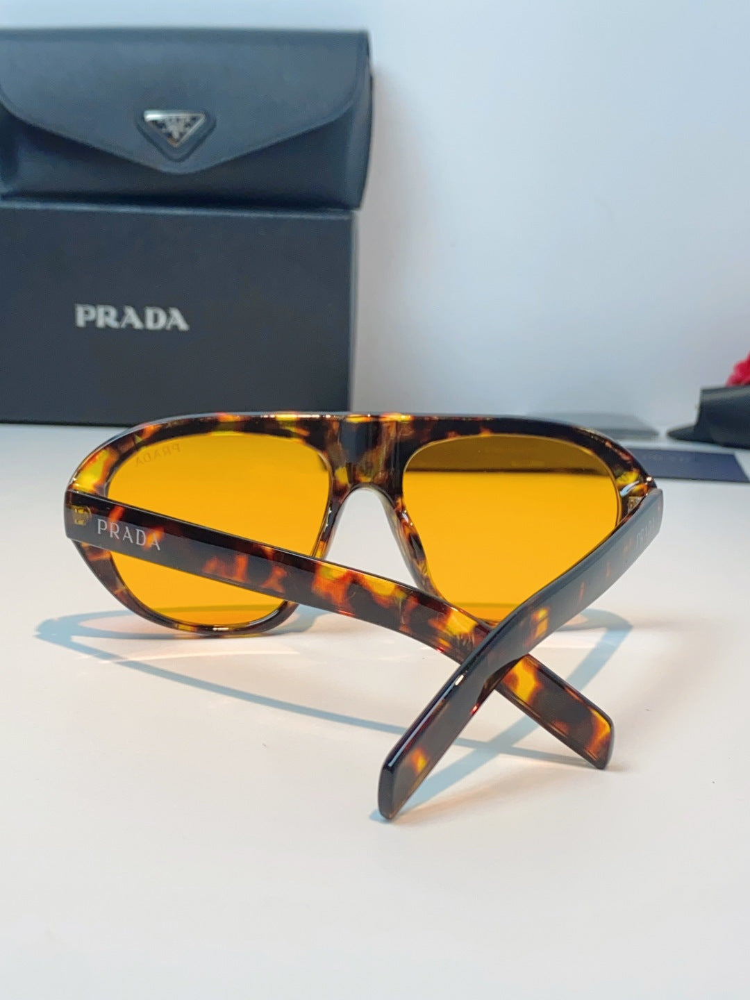 Prada Aviator Brown Lens Sunglasses for Men & Women - detail image 3