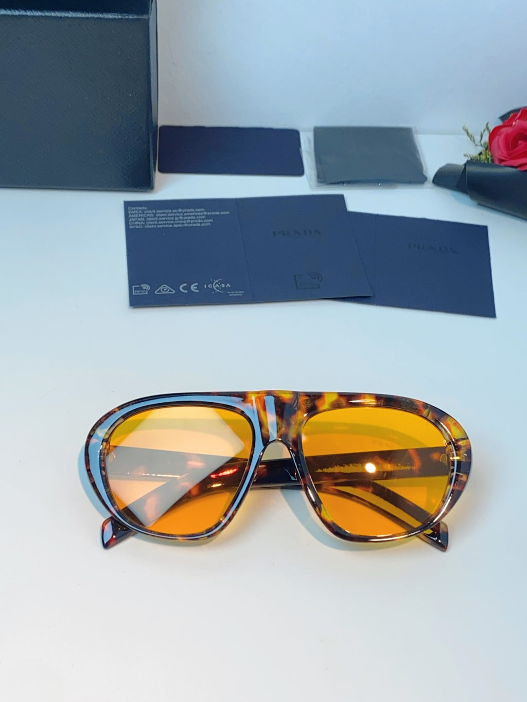 Prada Aviator Brown Lens Sunglasses for Men & Women - detail image 9