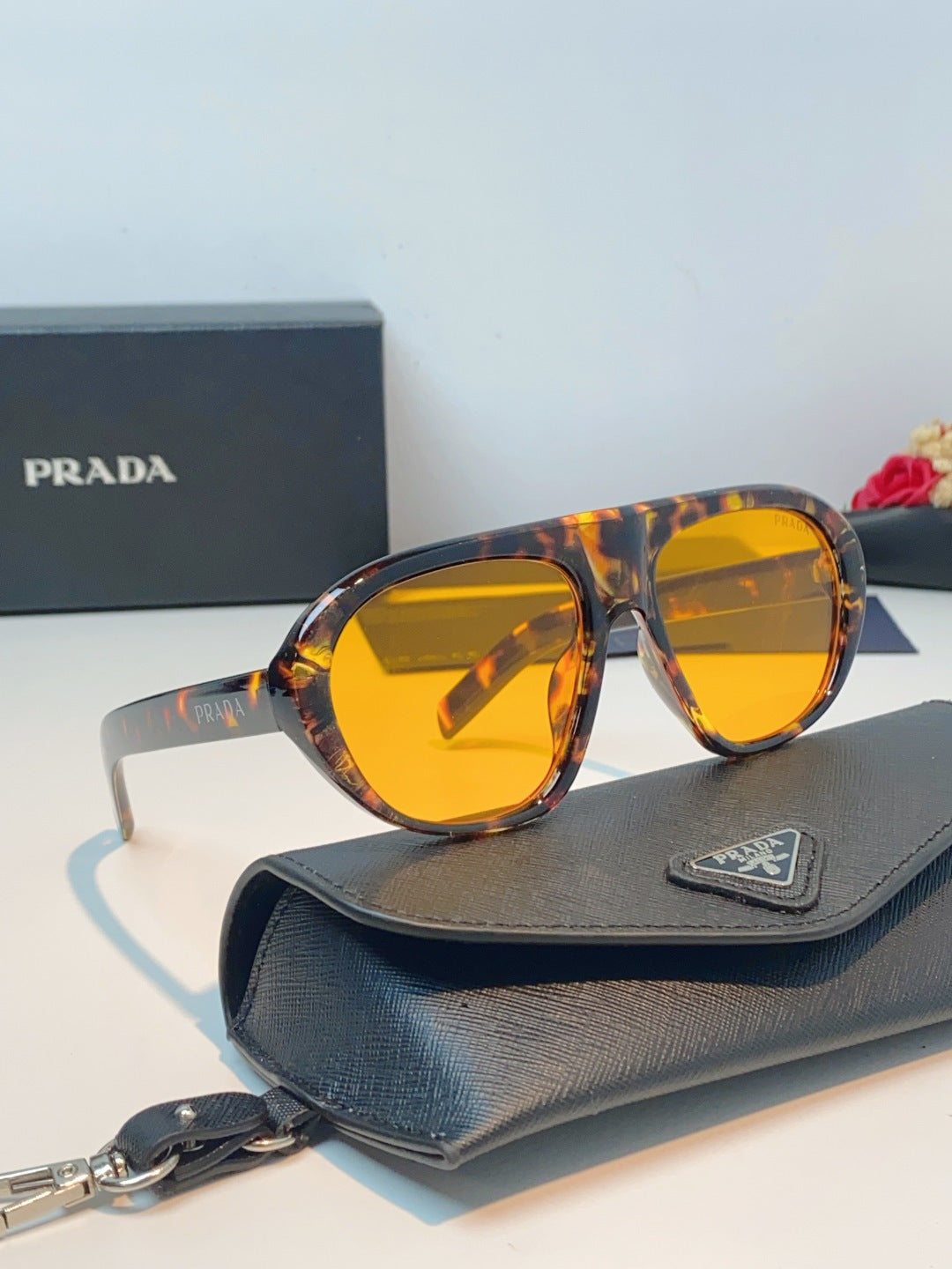 Prada Aviator Brown Lens Sunglasses for Men & Women - detail image 10