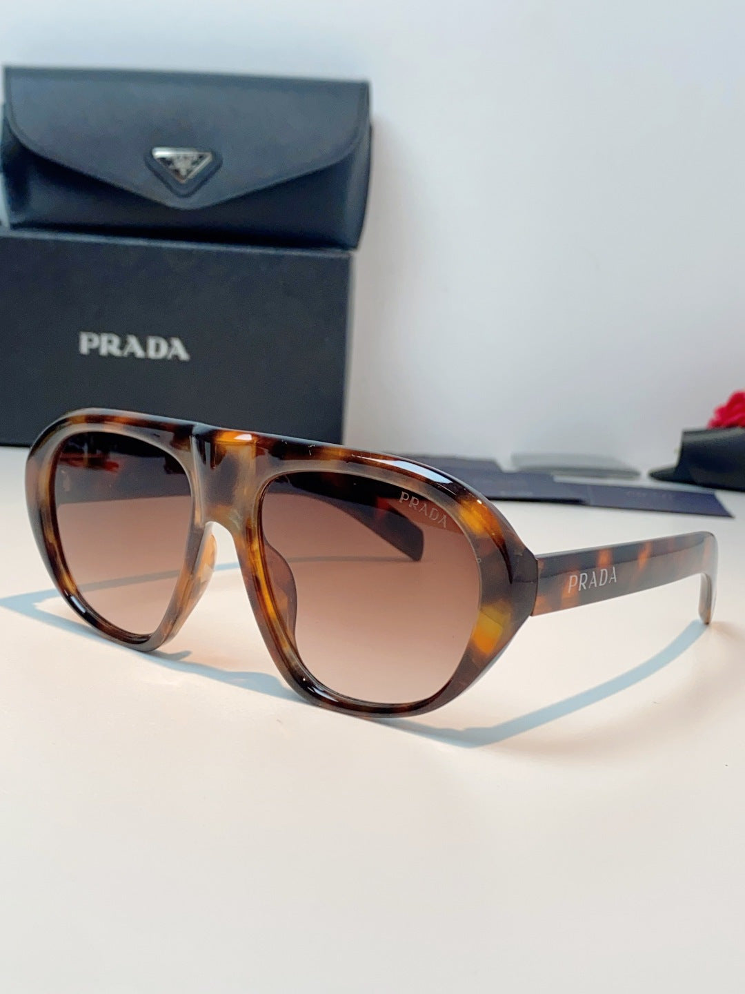 Prada Aviator Red Lens Sunglasses for Men & Women