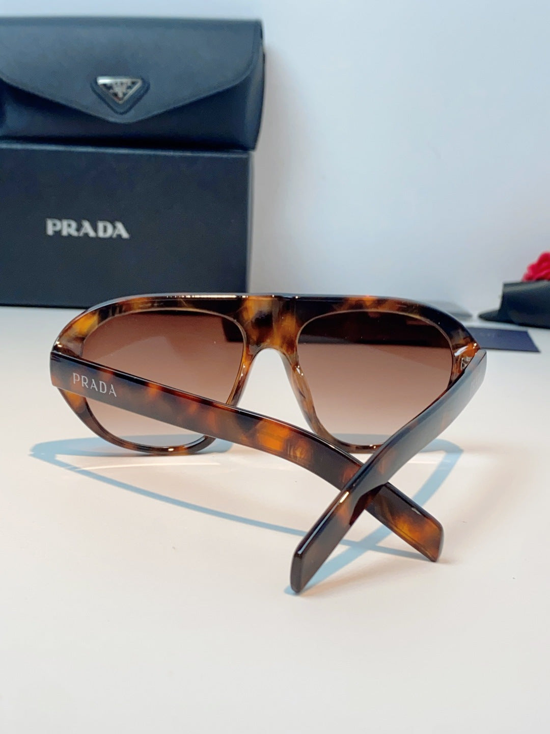 Prada Aviator Red Lens Sunglasses for Men & Women - detail image 3