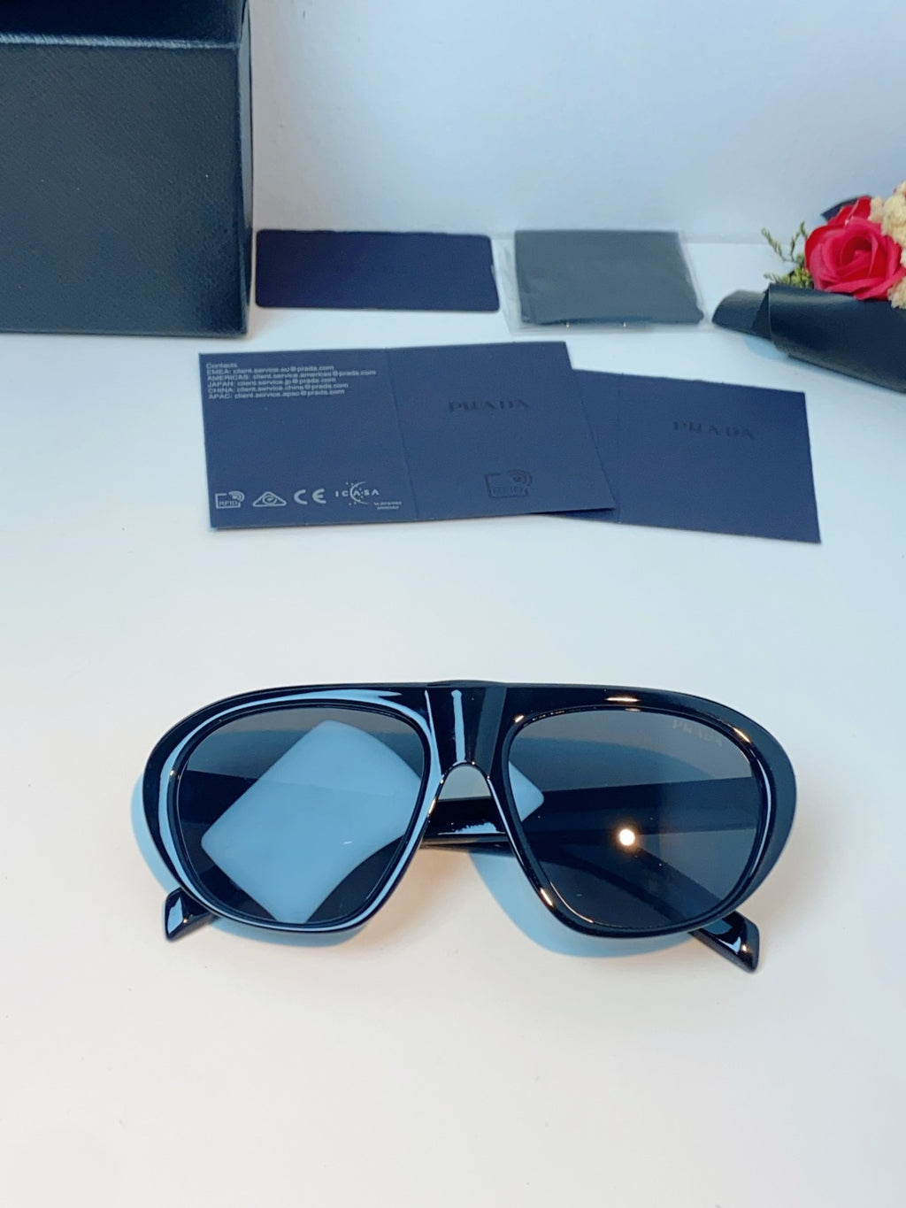 Prada Aviator Blue Lens Sunglasses for Men & Women - 449380 - detail image 9