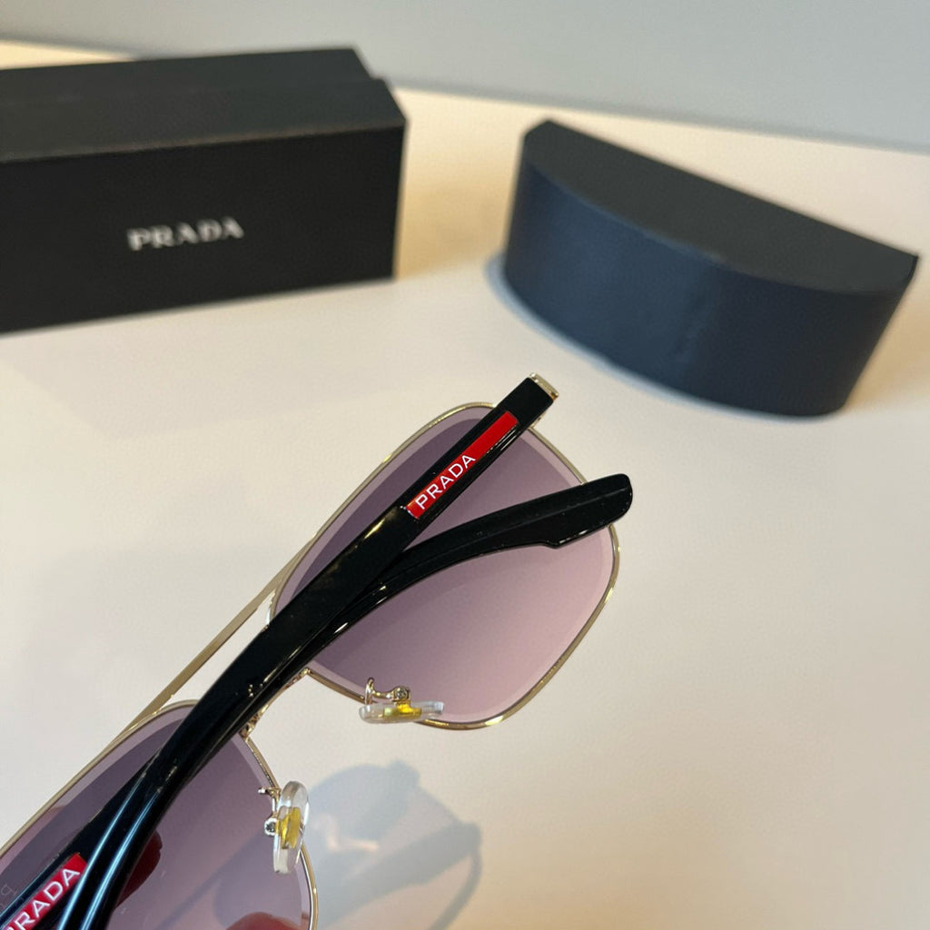 Prada Polarized Fashion Red Lens Sunglasses for Men - detail image 6