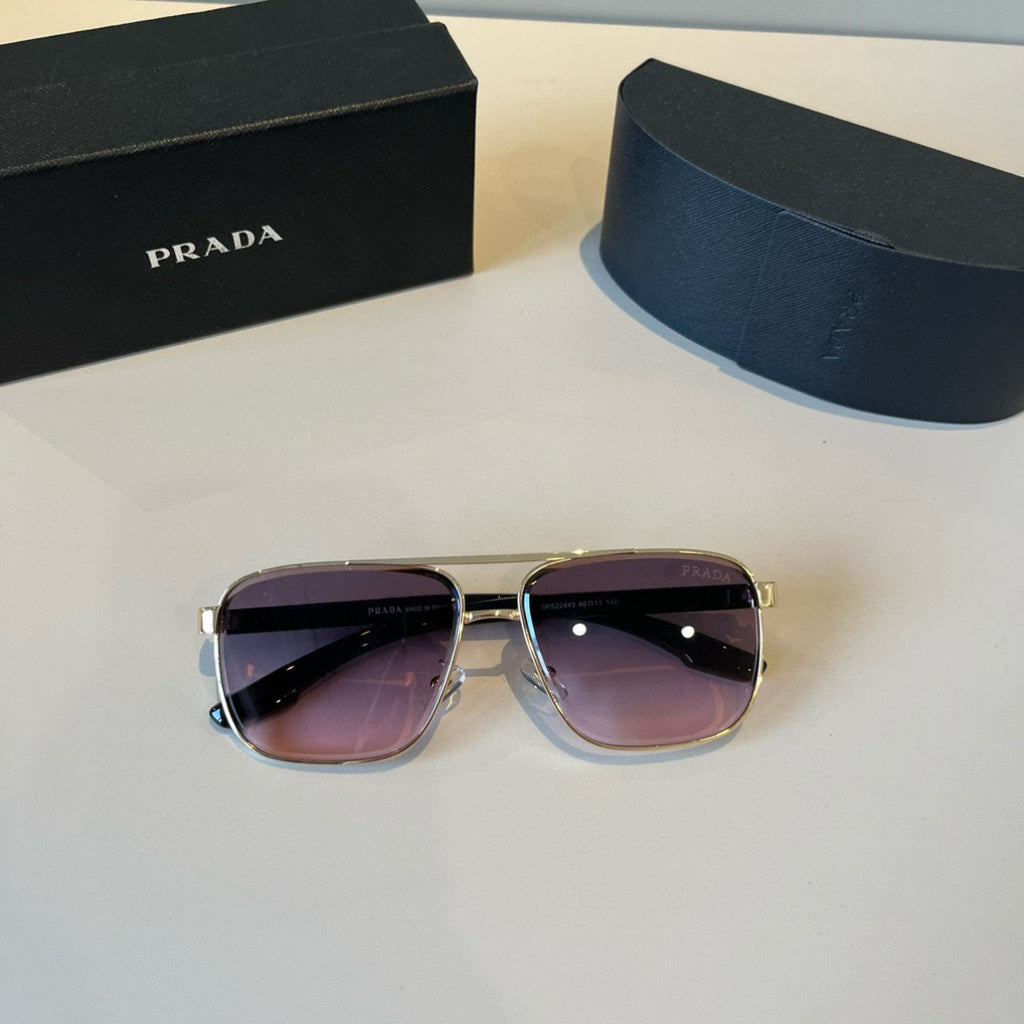 Prada Polarized Fashion Red Lens Sunglasses for Men - detail image 4