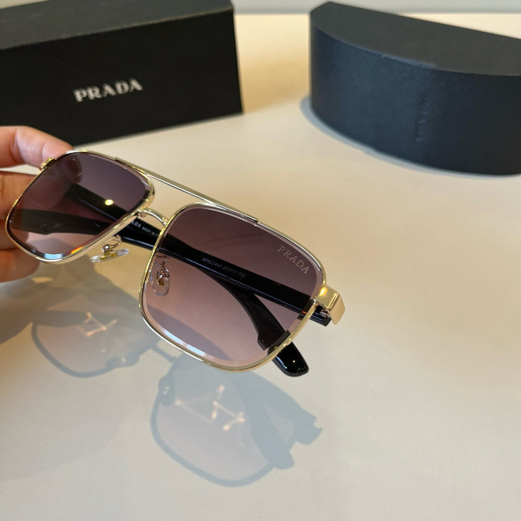 Prada Polarized Fashion Red Lens Sunglasses for Men - detail image 5
