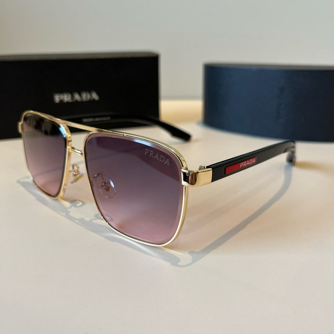Prada Polarized Fashion Red Lens Sunglasses for Men - detail image 3