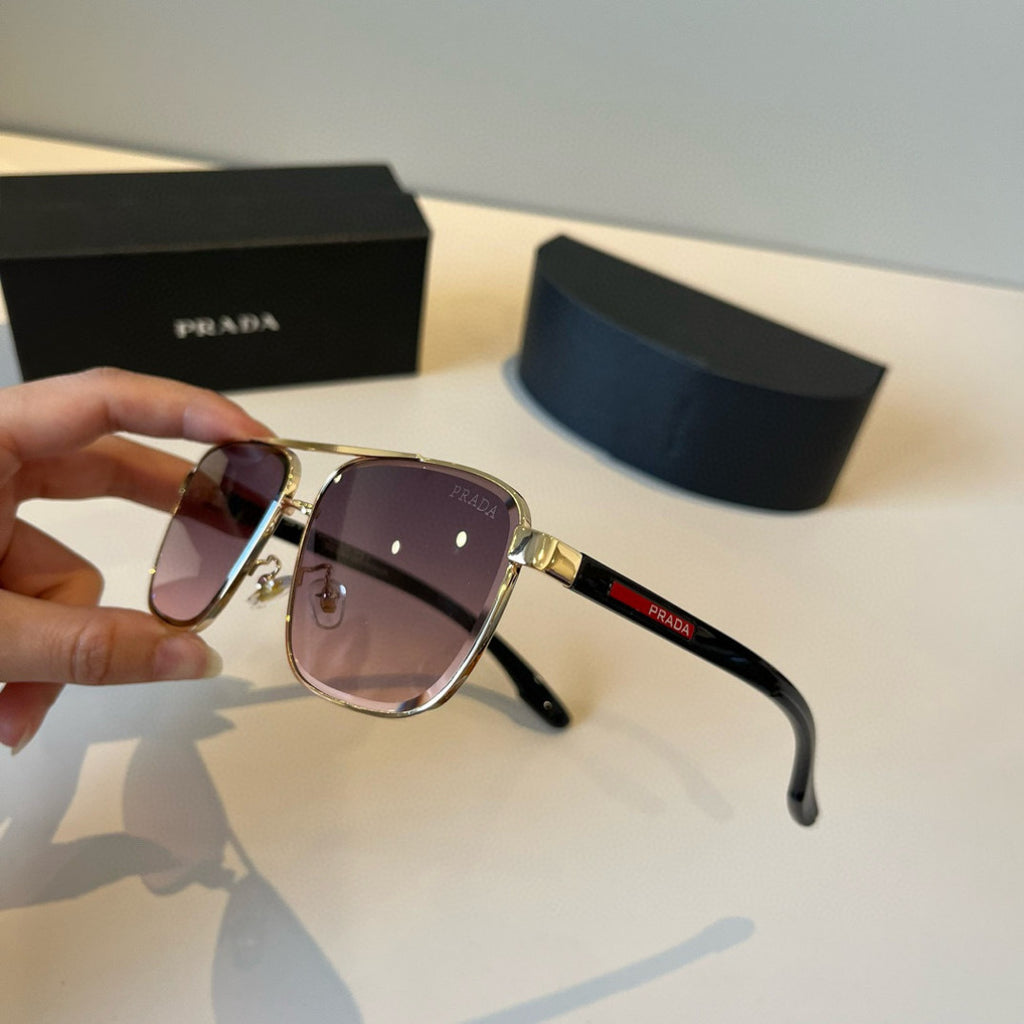 Prada Polarized Fashion Red Lens Sunglasses for Men - detail image 8