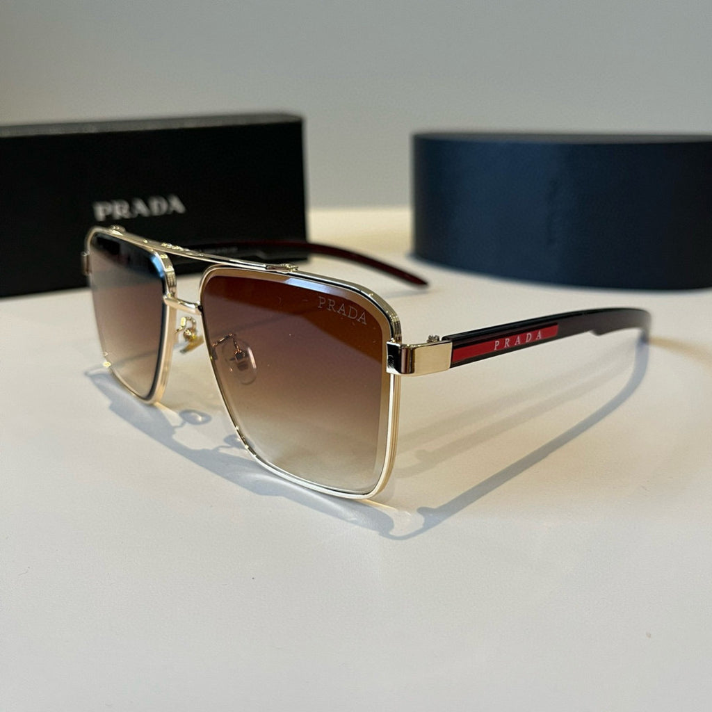 Prada Polarized Fashion Brown Lens Sunglasses for Men - 415804 - detail image 3