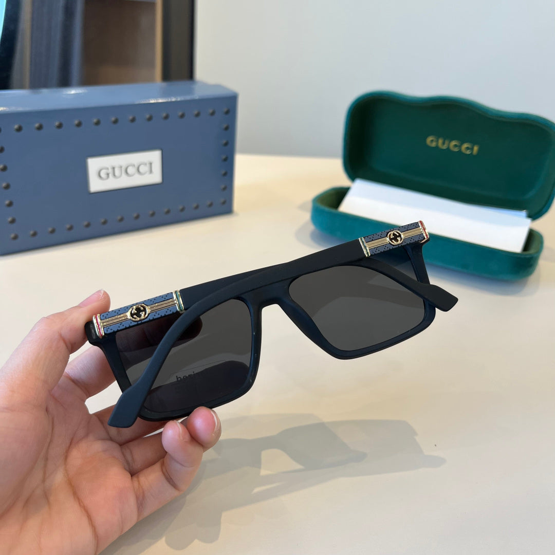 Gucci Metal Aviator Black Lens Sunglasses for Men & Women - 414995 - detail image 7
