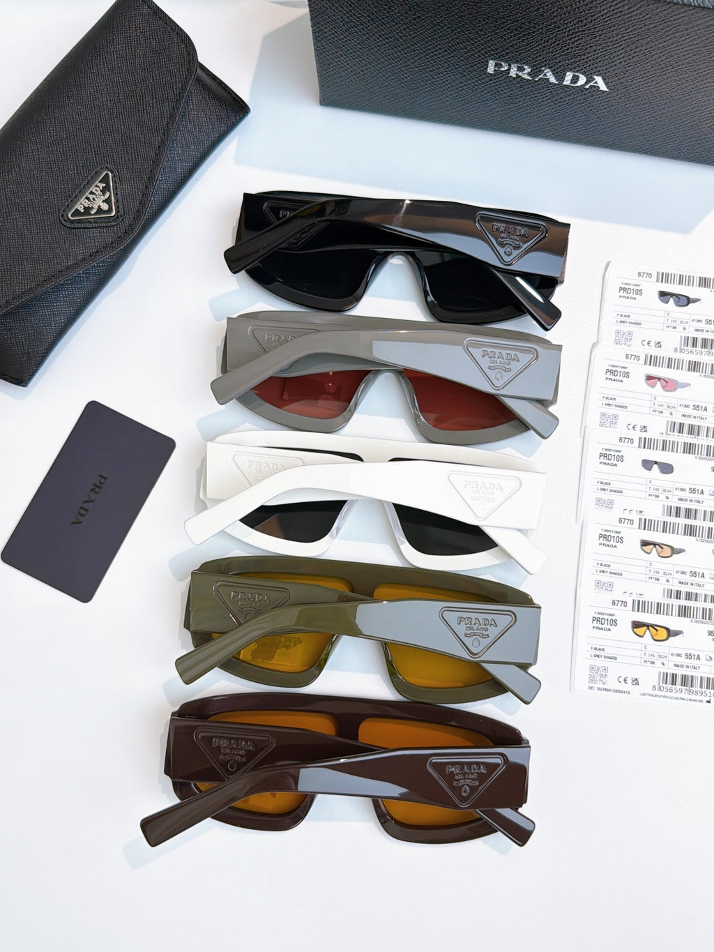 Prada D10S Fashion Black Lens Sunglasses for Men & Women - 415810 - detail image 8