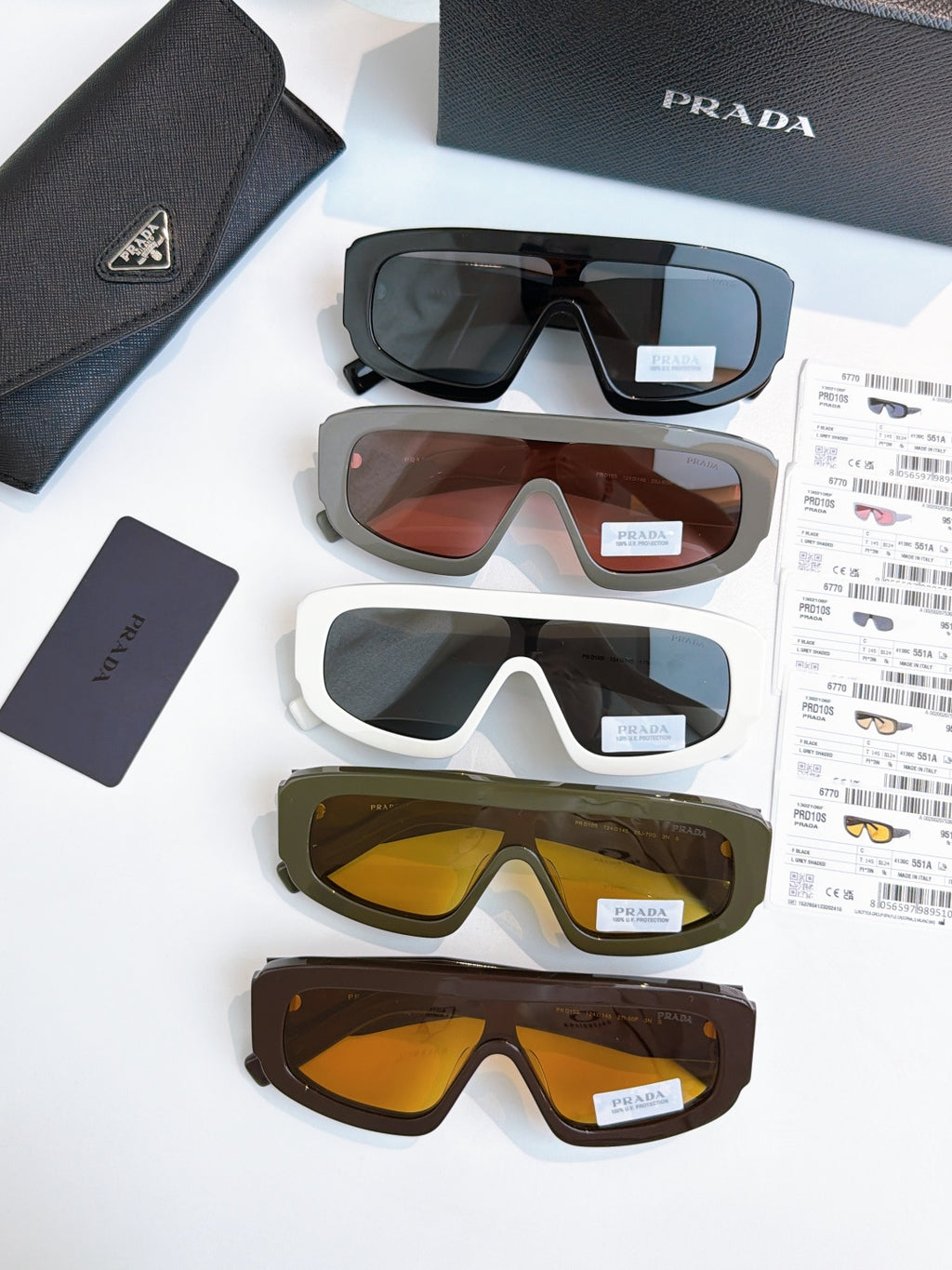 Prada D10S Fashion Black Lens Sunglasses for Men & Women - 415810 - detail image 9