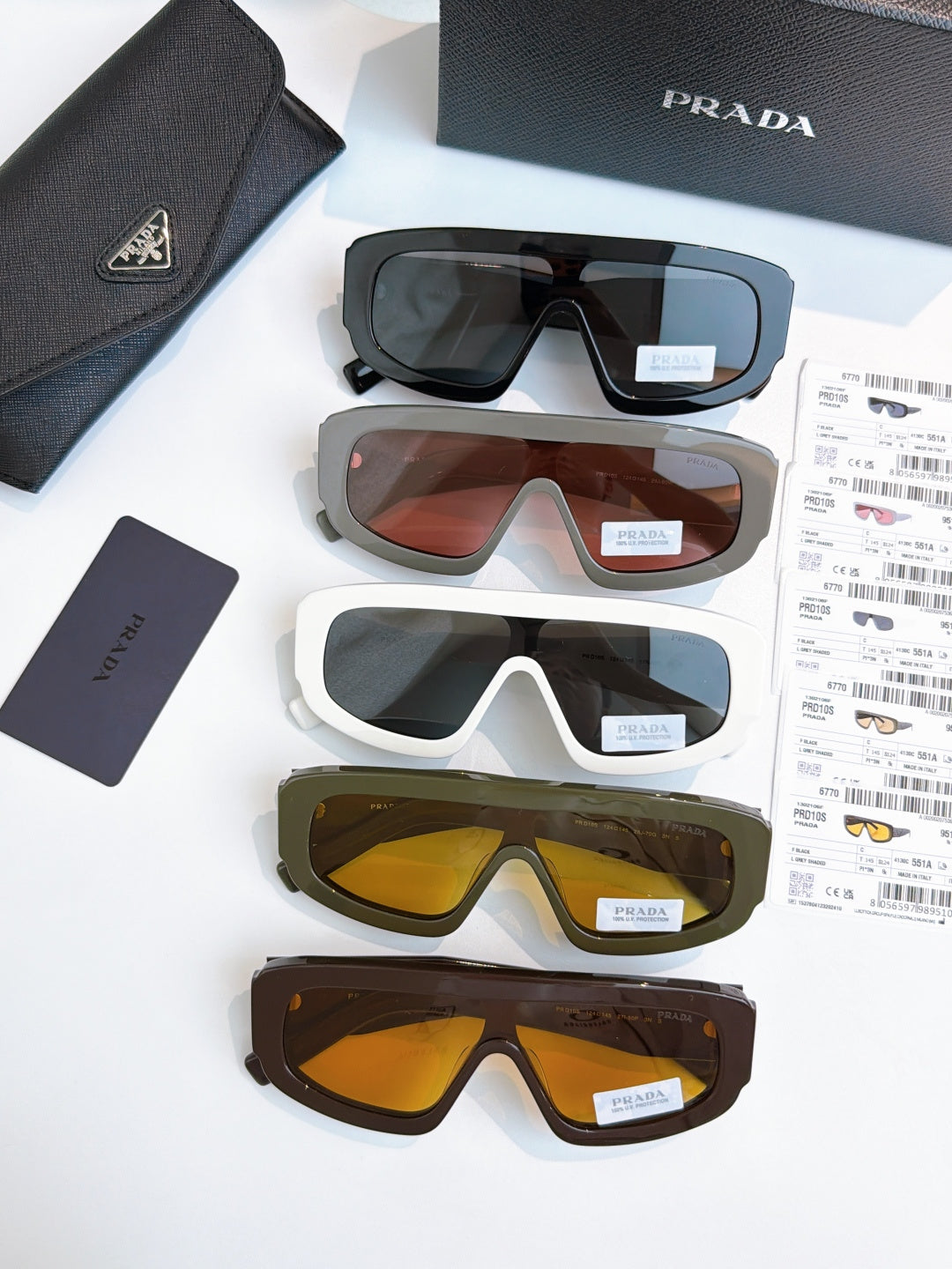 Prada D10S Fashion Black Lens Sunglasses for Men & Women - 415810 - detail image 9